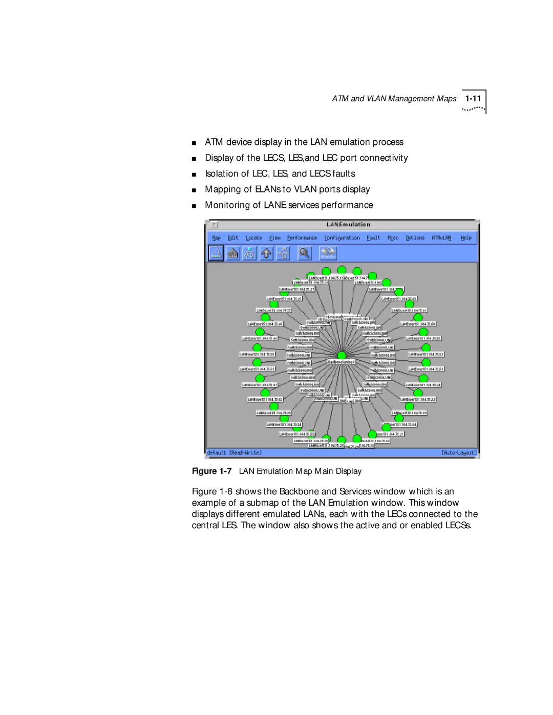 3Com 4.2.2 manual 7LAN Emulation Map Main Display 