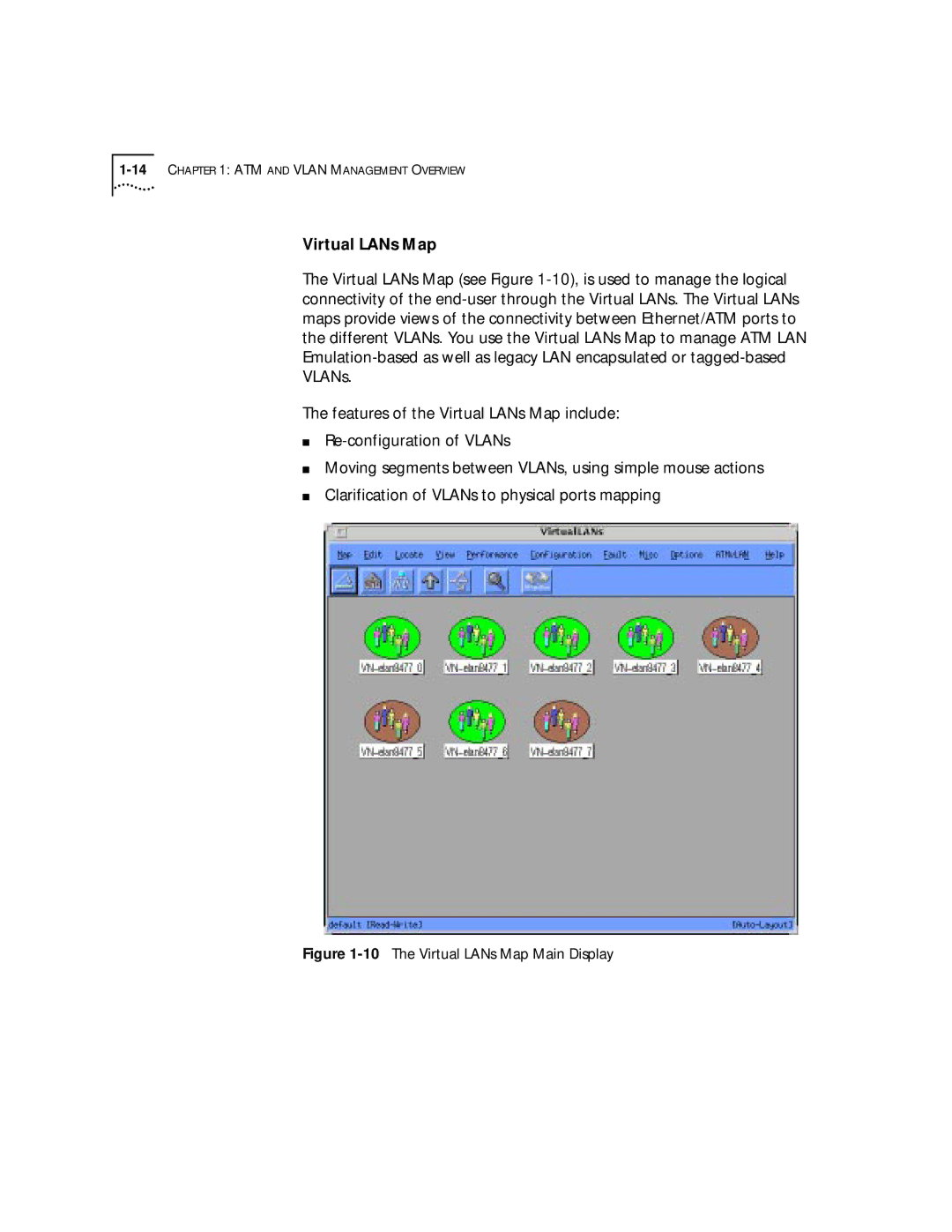 3Com 4.2.2 manual 10The Virtual LANs Map Main Display 