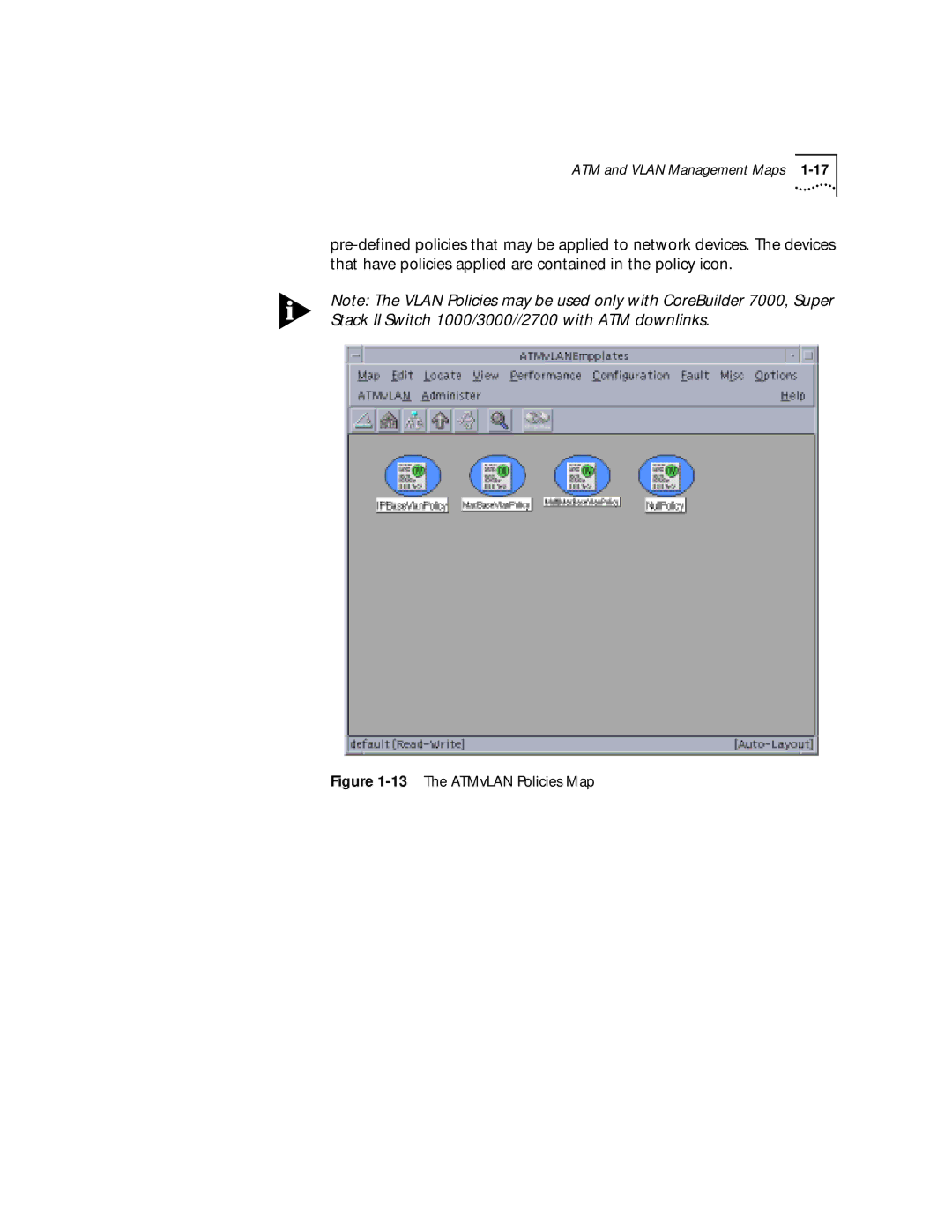 3Com 4.2.2 manual 13The ATMvLAN Policies Map 