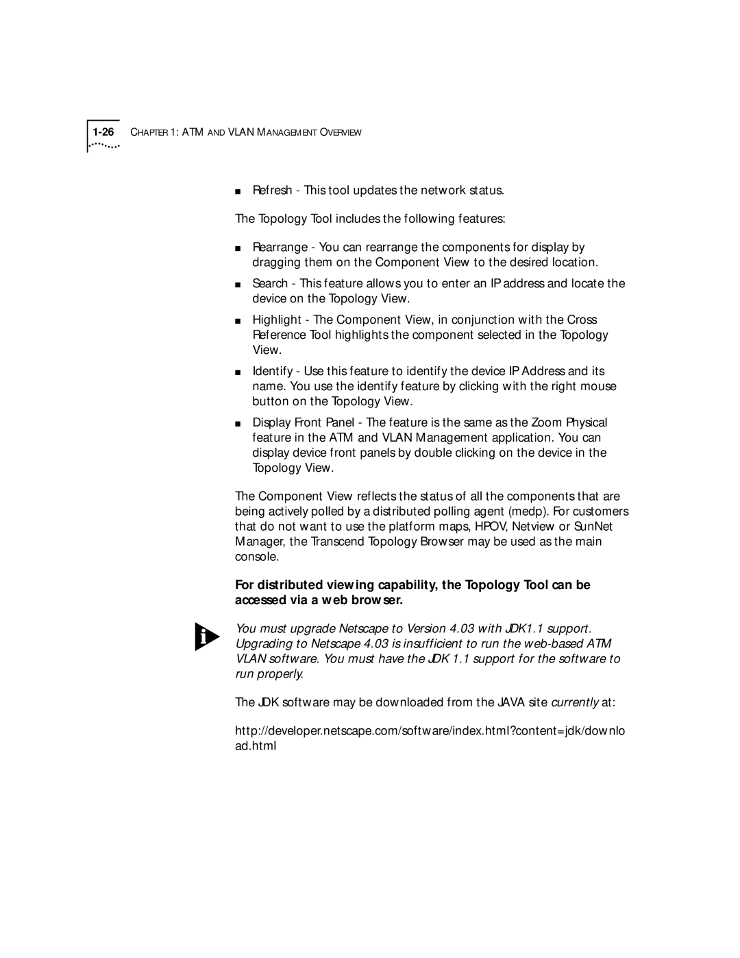 3Com 4.2.2 manual 26CHAPTER 1 ATM and Vlan Management Overview 