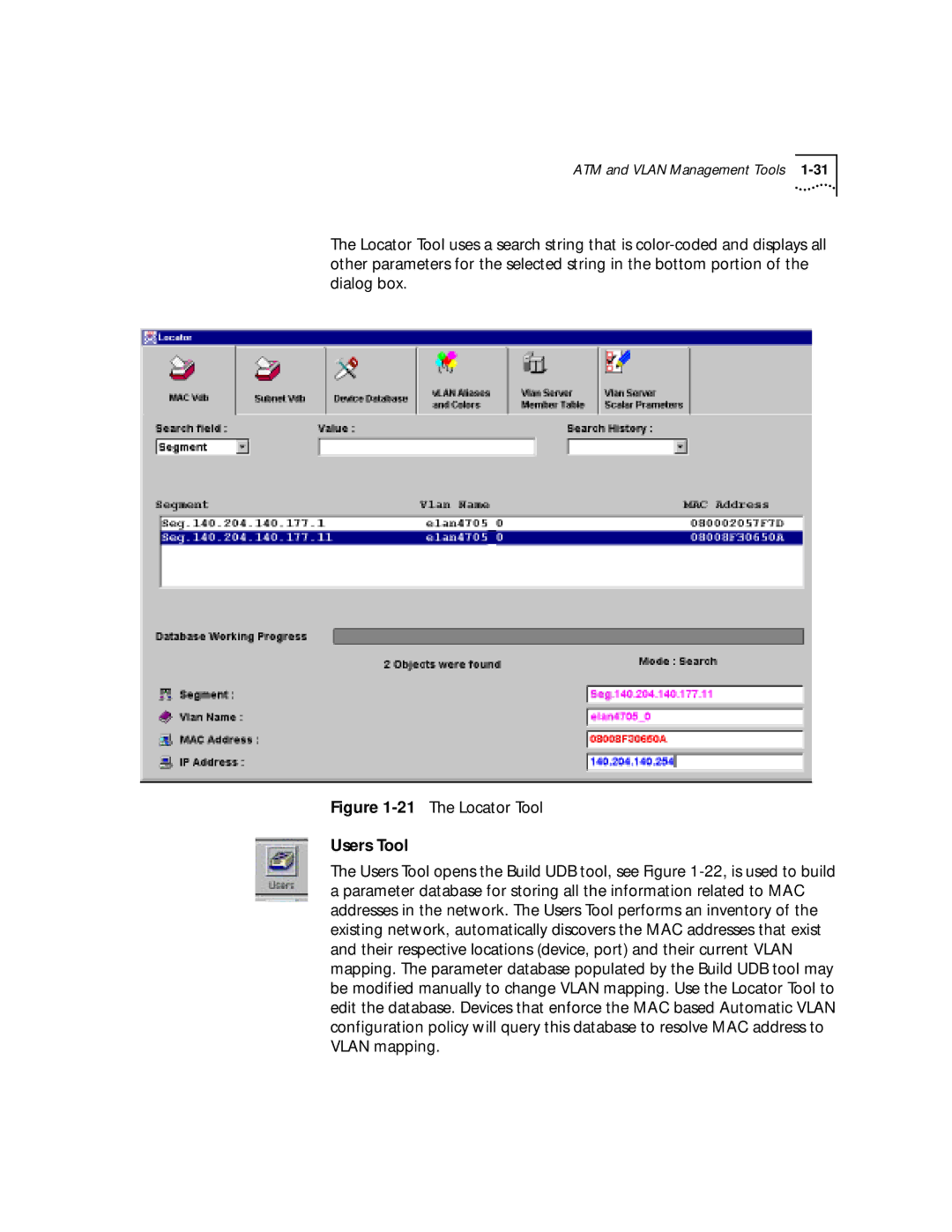 3Com 4.2.2 manual 21The Locator Tool, Users Tool 