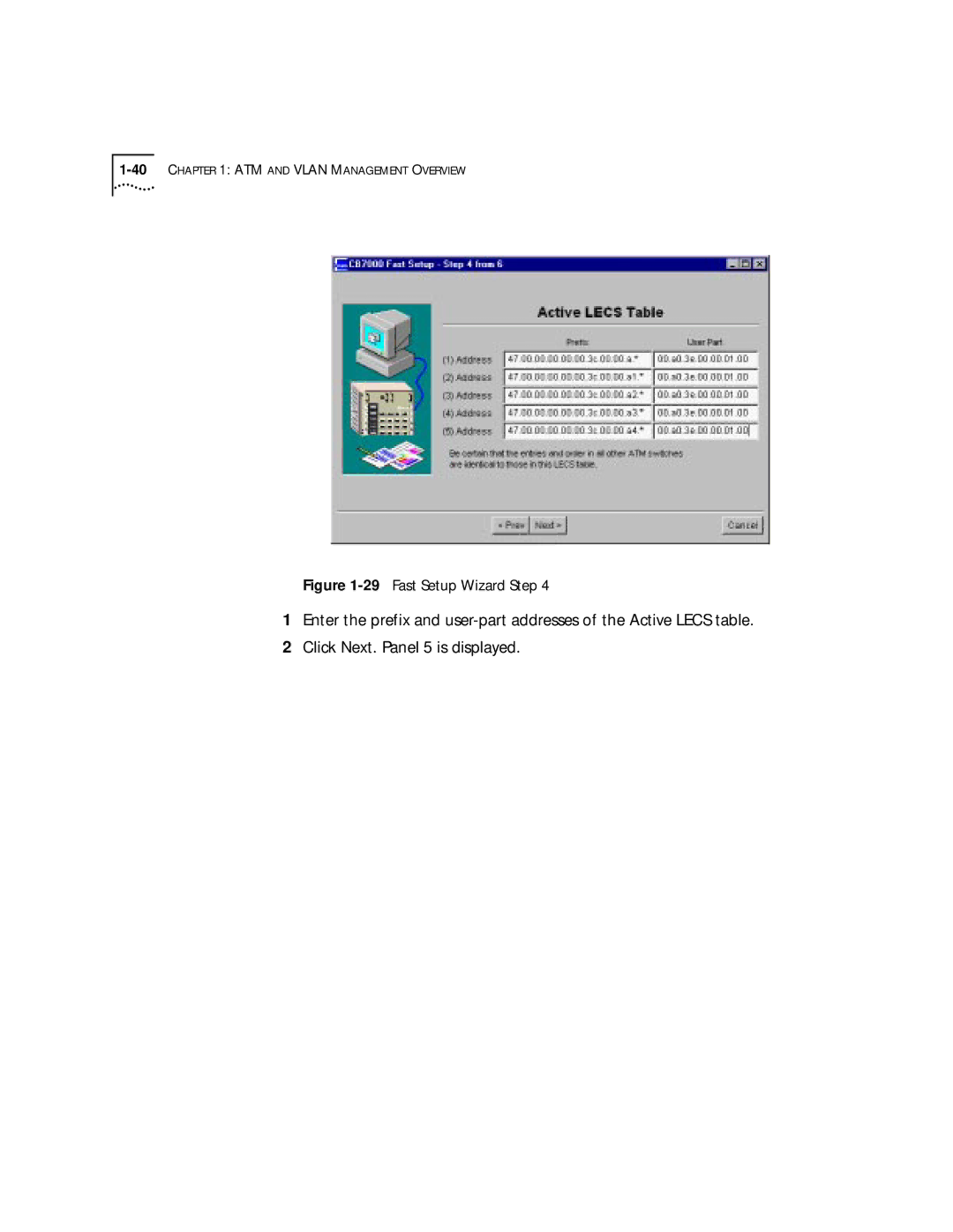 3Com 4.2.2 manual 29Fast Setup Wizard Step 