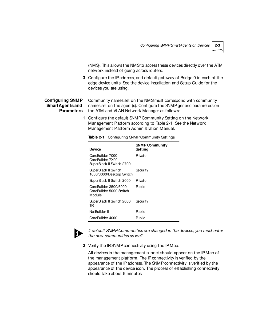 3Com 4.2.2 manual 1Configuring Snmp Community Settings, Device Snmp Community Setting 