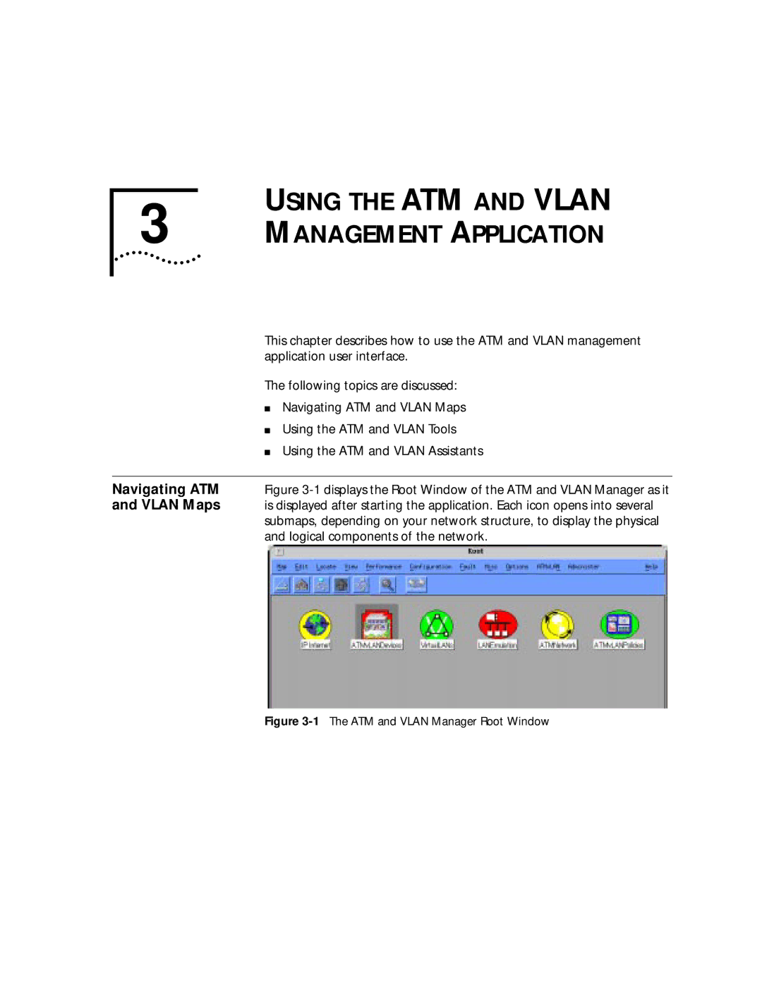 3Com 4.2.2 manual Navigating ATM, Vlan Maps 