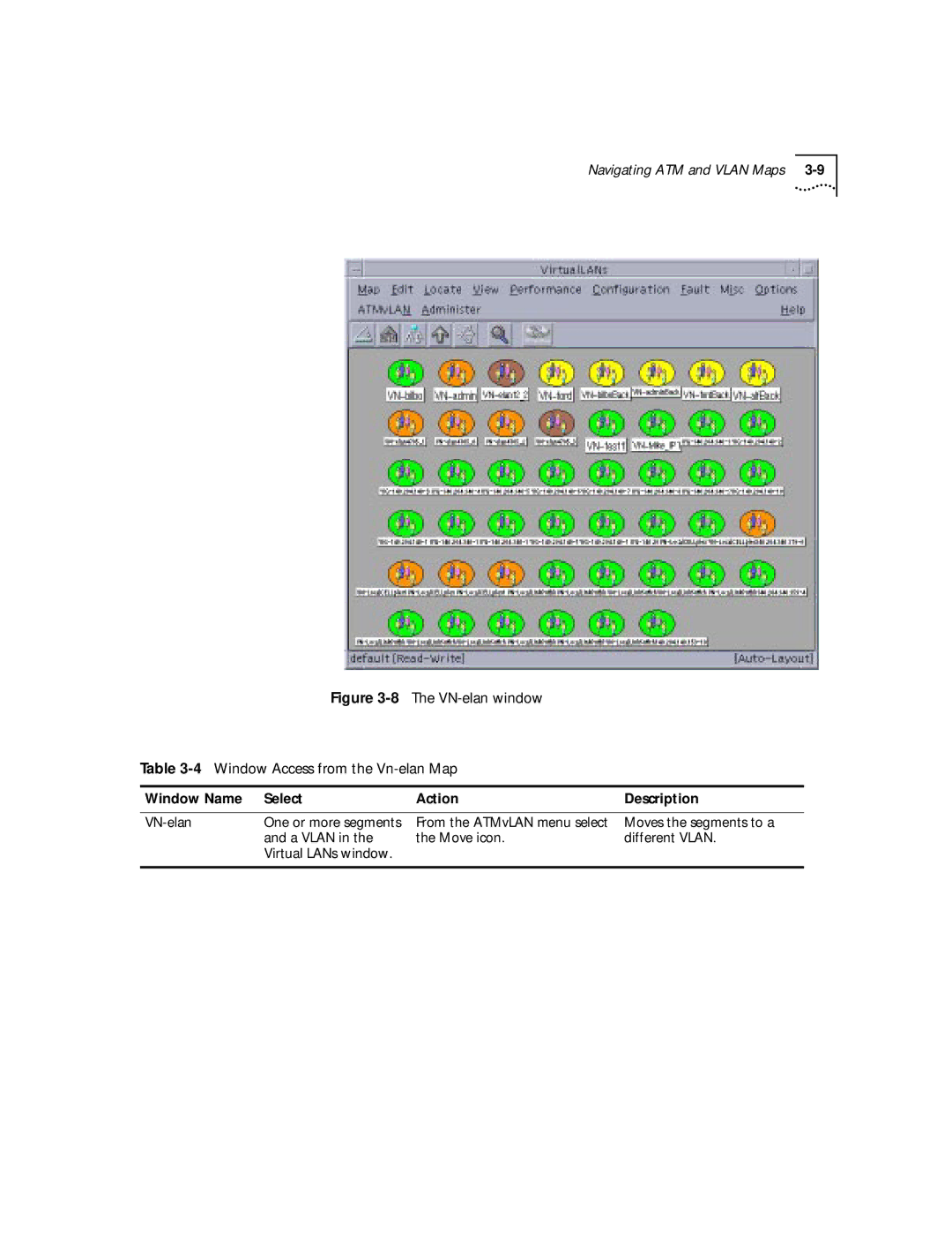 3Com 4.2.2 manual 8The VN-elan window 4Window Access from the Vn-elan Map 