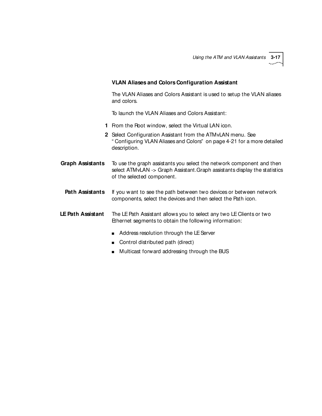 3Com 4.2.2 manual Vlan Aliases and Colors Configuration Assistant 