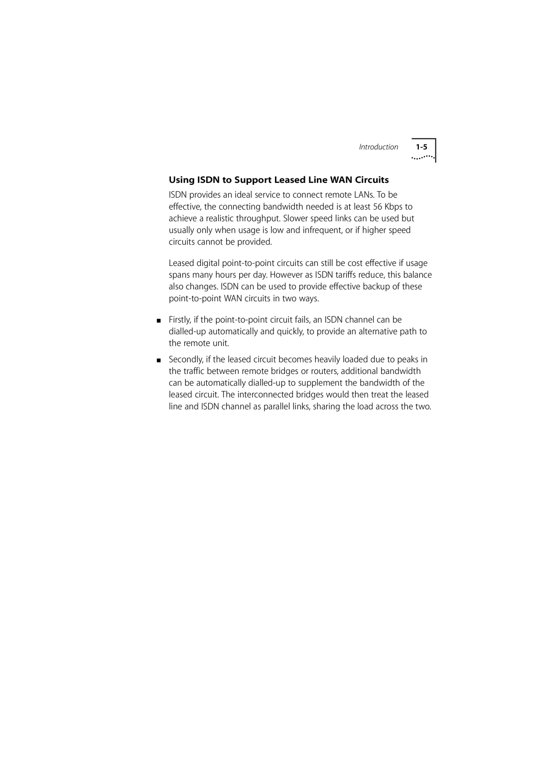 3Com 500 manual Using Isdn to Support Leased Line WAN Circuits 