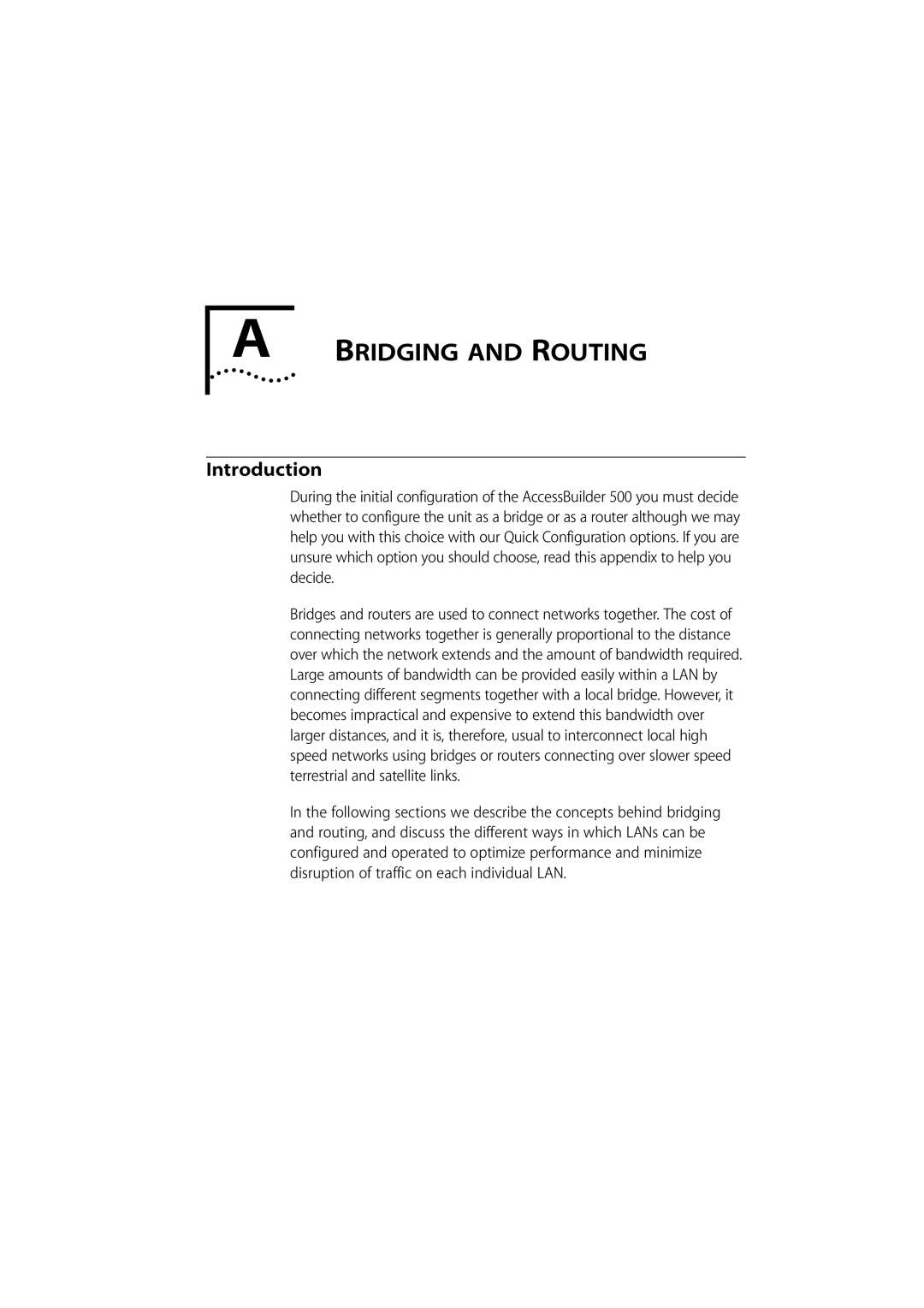 3Com 500 manual Bridging and Routing, Introduction 