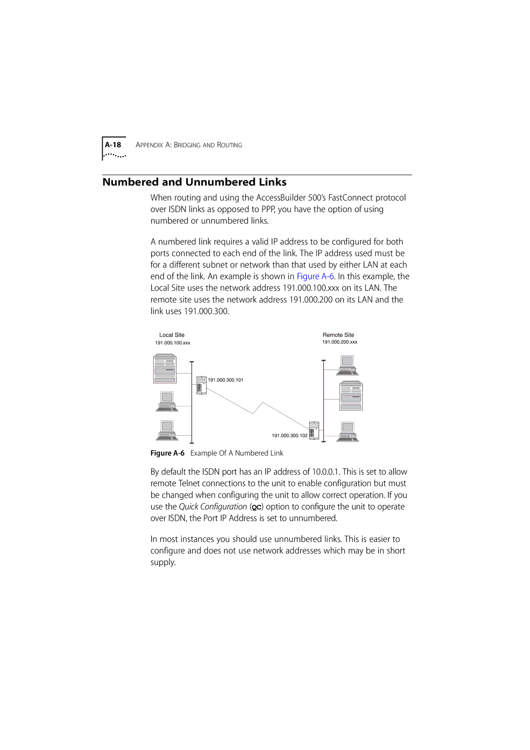 3Com 500 manual Numbered and Unnumbered Links 