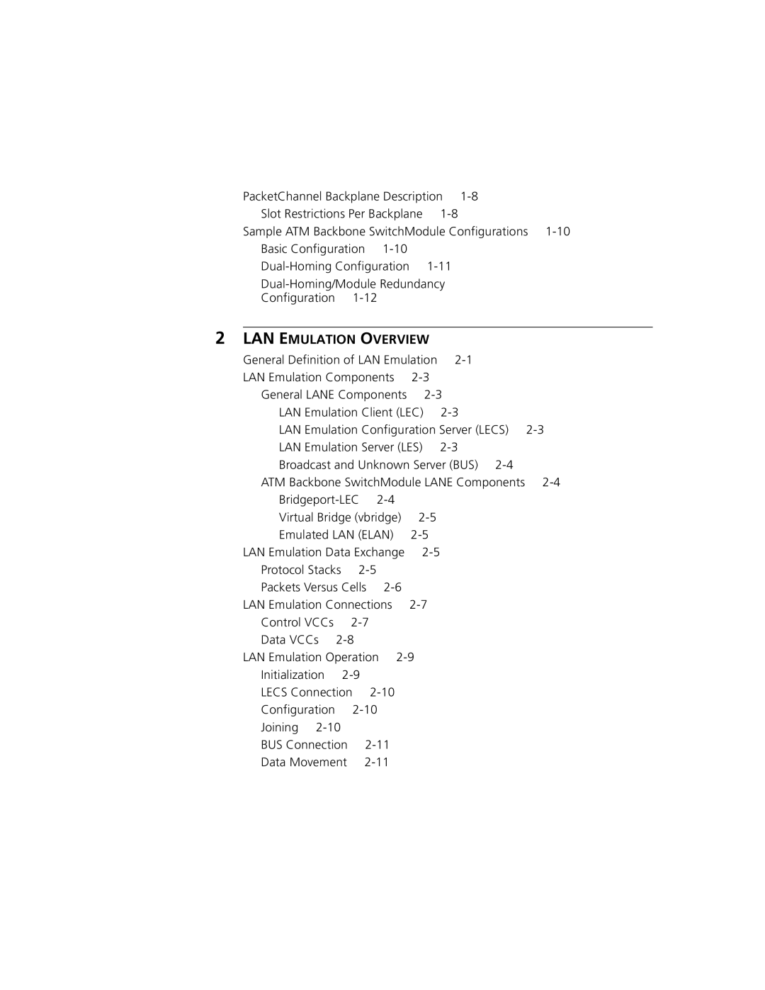 3Com 5000 ATM manual LAN Emulation Overview 