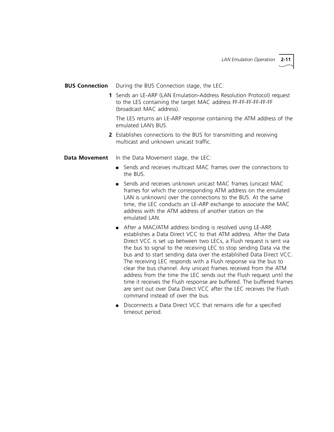 3Com 5000 ATM manual LAN Emulation Operation 