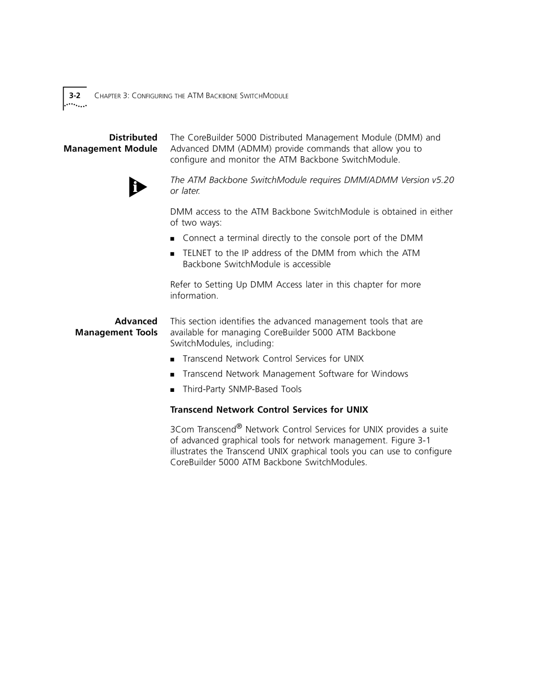 3Com 5000 ATM manual Transcend Network Control Services for Unix 