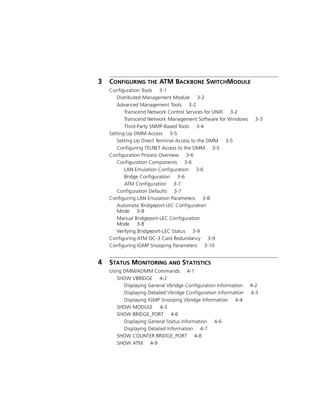 3Com 5000 ATM manual Configuring the ATM Backbone Switchmodule 