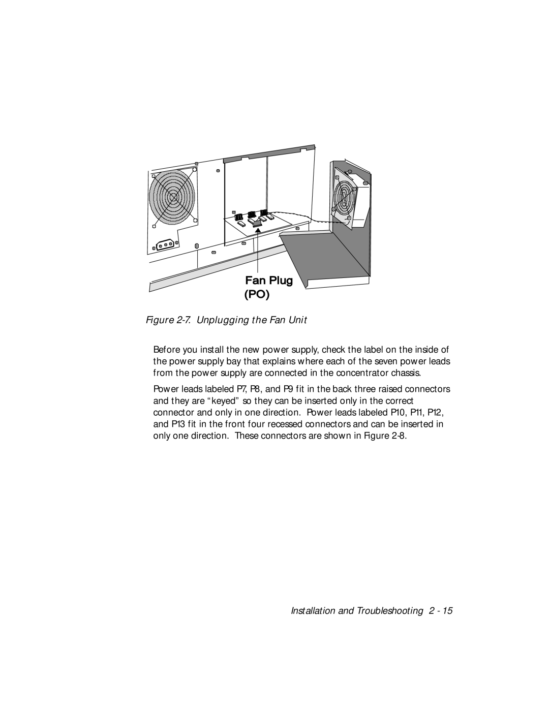 3Com 5017C-LS, 5017C with load sharing installation and operation guide Unplugging the Fan Unit 