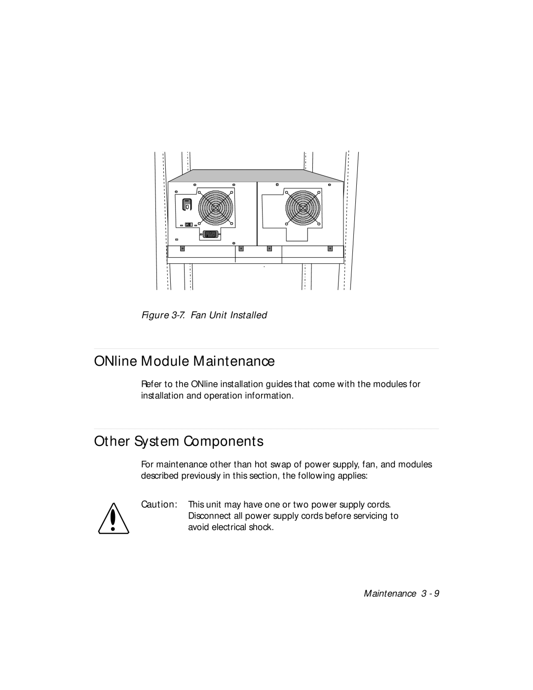 3Com 5017C with load sharing, 5017C-LS installation and operation guide ONline Module Maintenance, Other System Components 