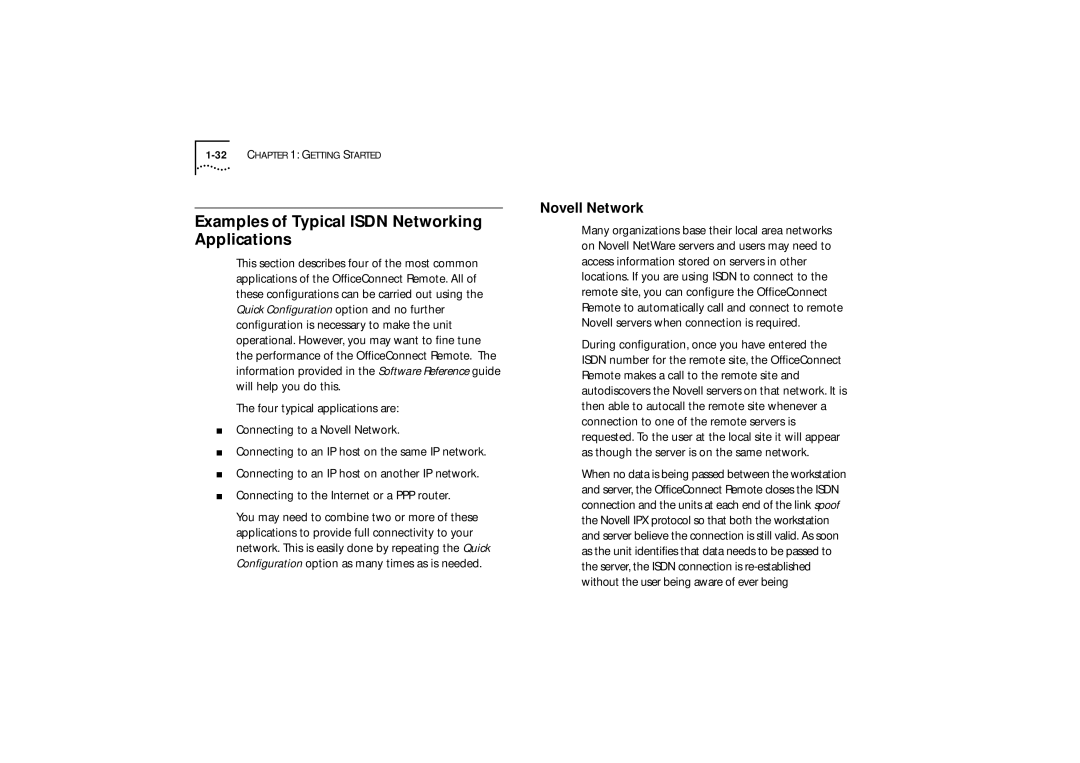 3Com 520, 510, 530 manual Examples of Typical Isdn Networking Applications, Novell Network 