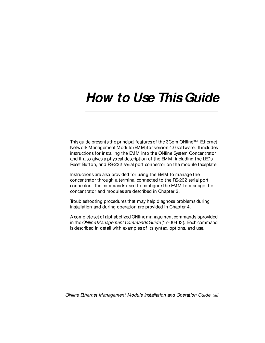 3Com 5101M-MGT installation and operation guide How to Use This Guide 