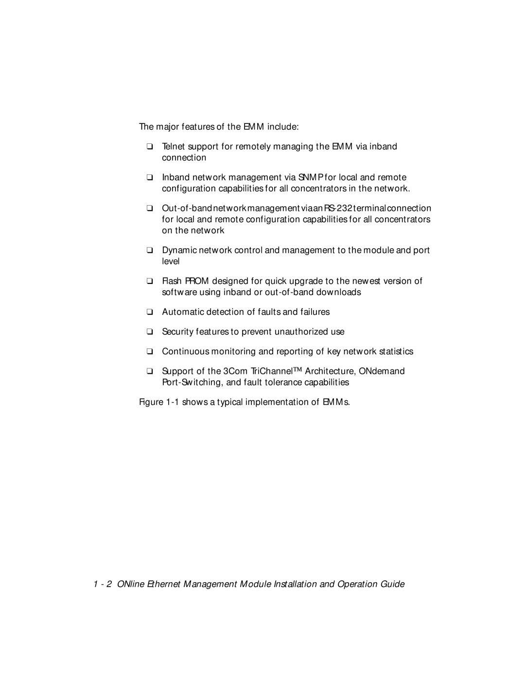 3Com 5101M-MGT installation and operation guide Shows a typical implementation of EMMs 