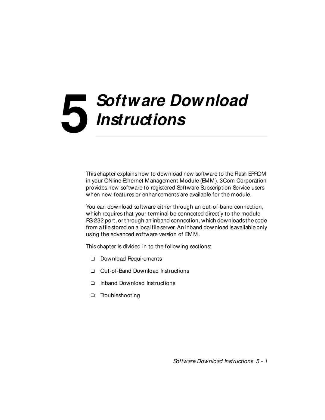 3Com 5101M-MGT installation and operation guide Software Download Instructions 