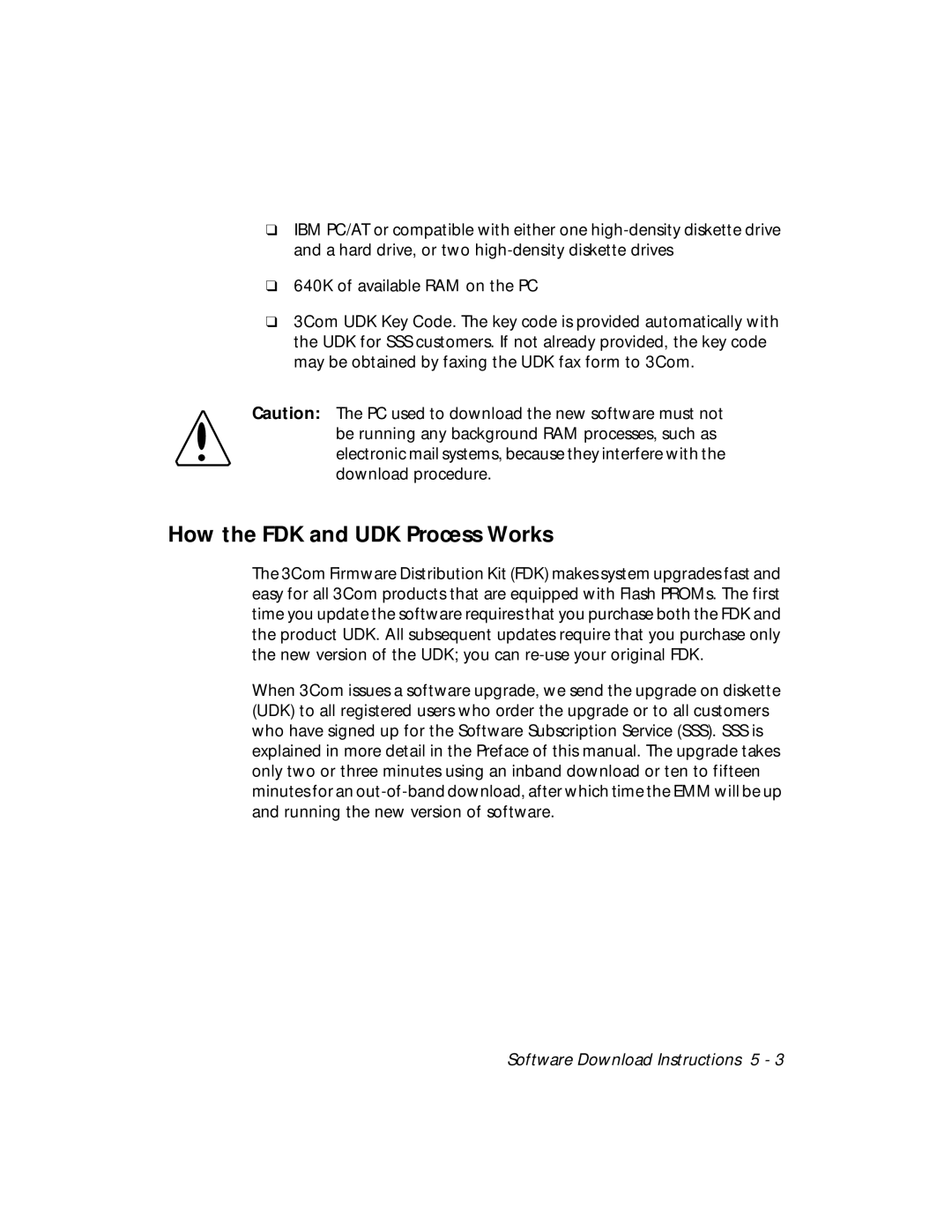 3Com 5101M-MGT installation and operation guide How the FDK and UDK Process Works 