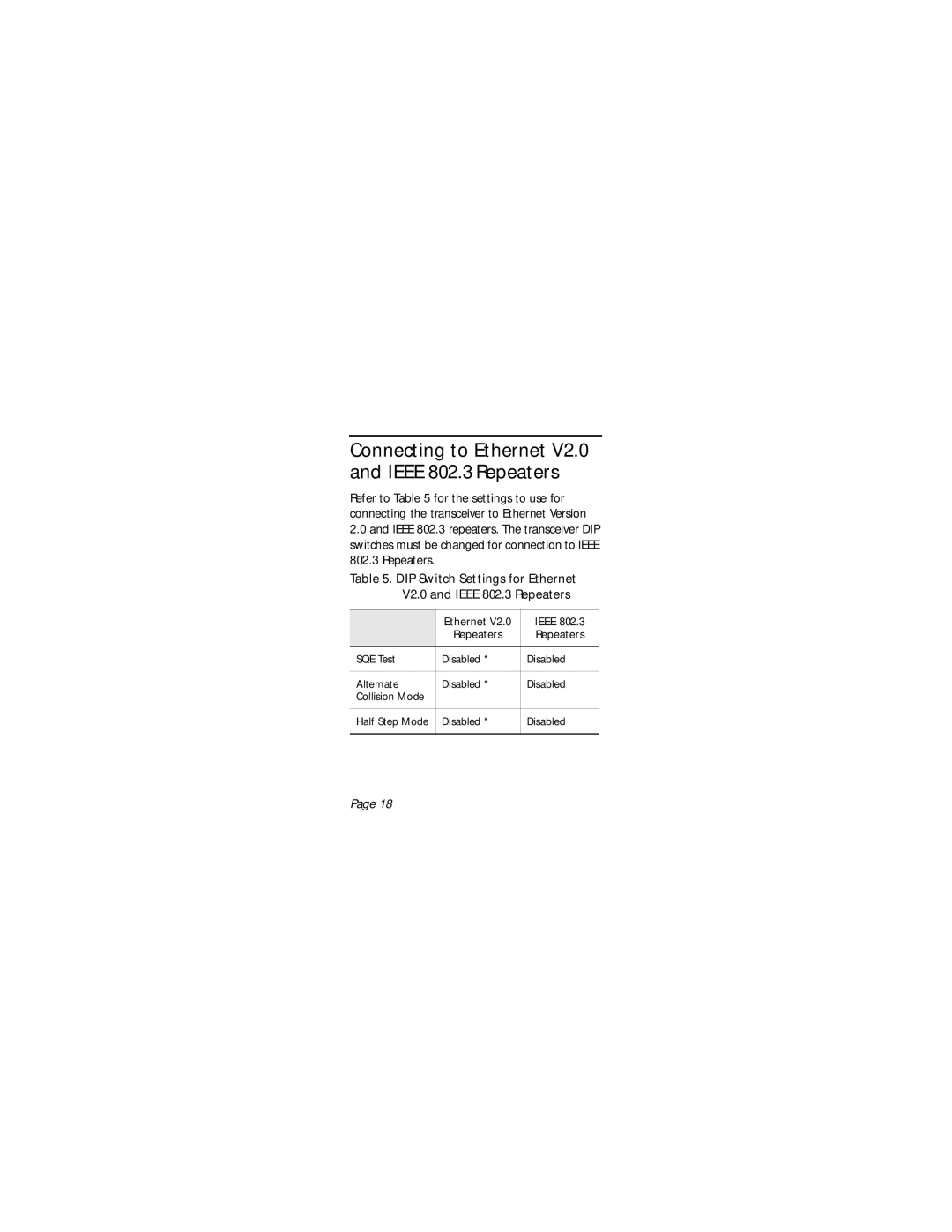 3Com 5101T-FB-ST, 5101T-FB-SMA, 5101T-FB-FC manual Connecting to Ethernet V2.0 and Ieee 802.3 Repeaters 