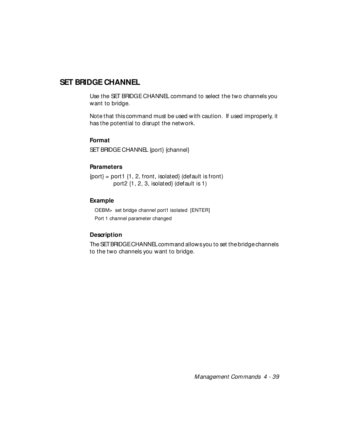 3Com 5102B-EE installation and operation guide SET Bridge Channel 