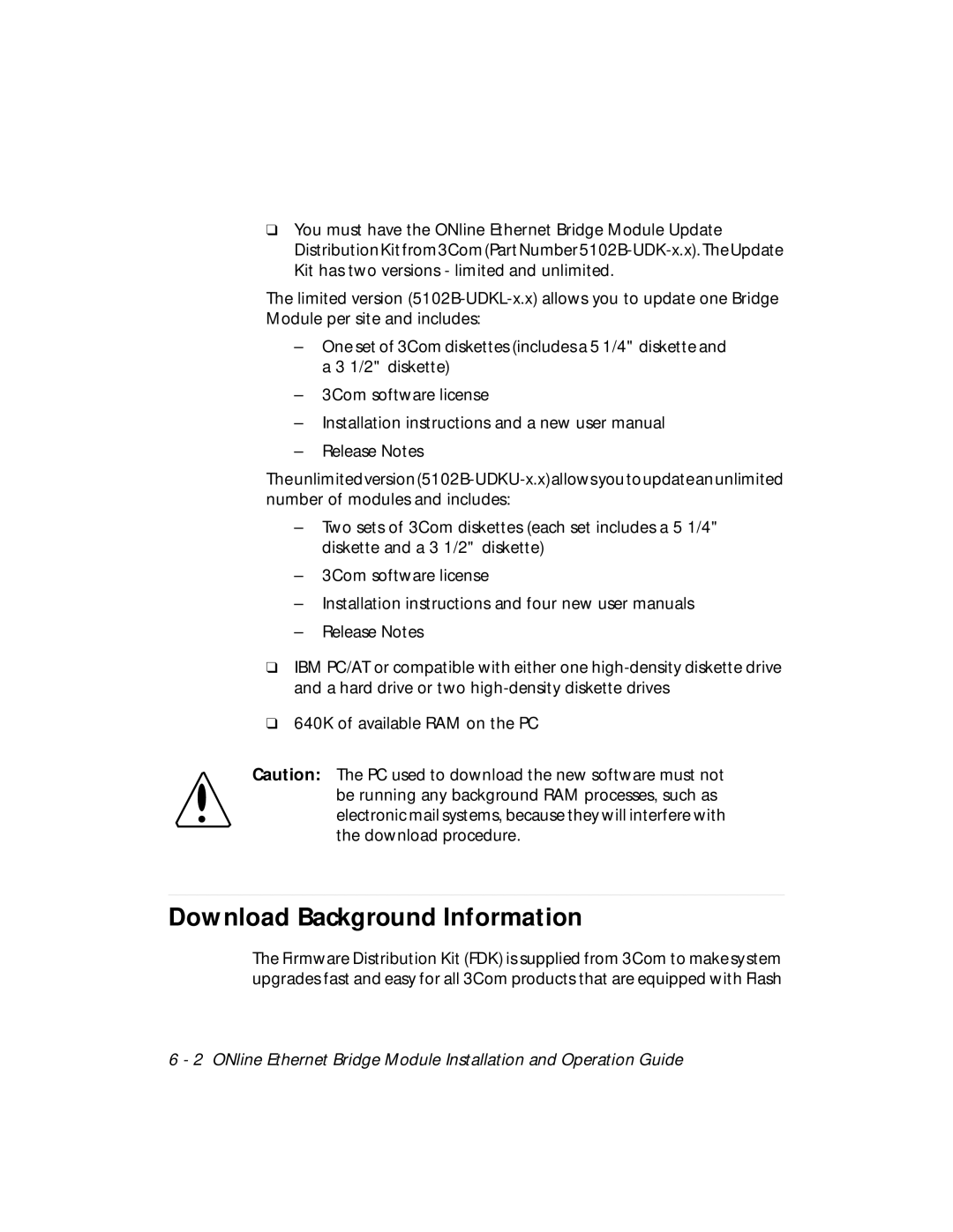 3Com 5102B-EE installation and operation guide Download Background Information 