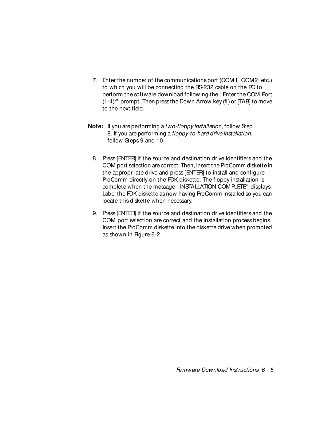 3Com 5102B-EE installation and operation guide Firmware Download Instructions 6 