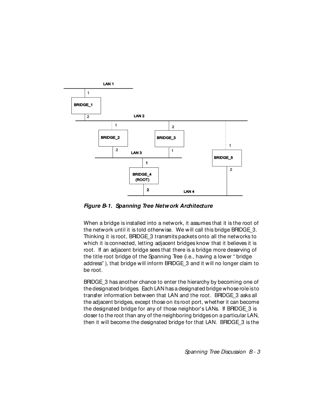 3Com 5102B-EE installation and operation guide Figure B-1. Spanning Tree Network Architecture 