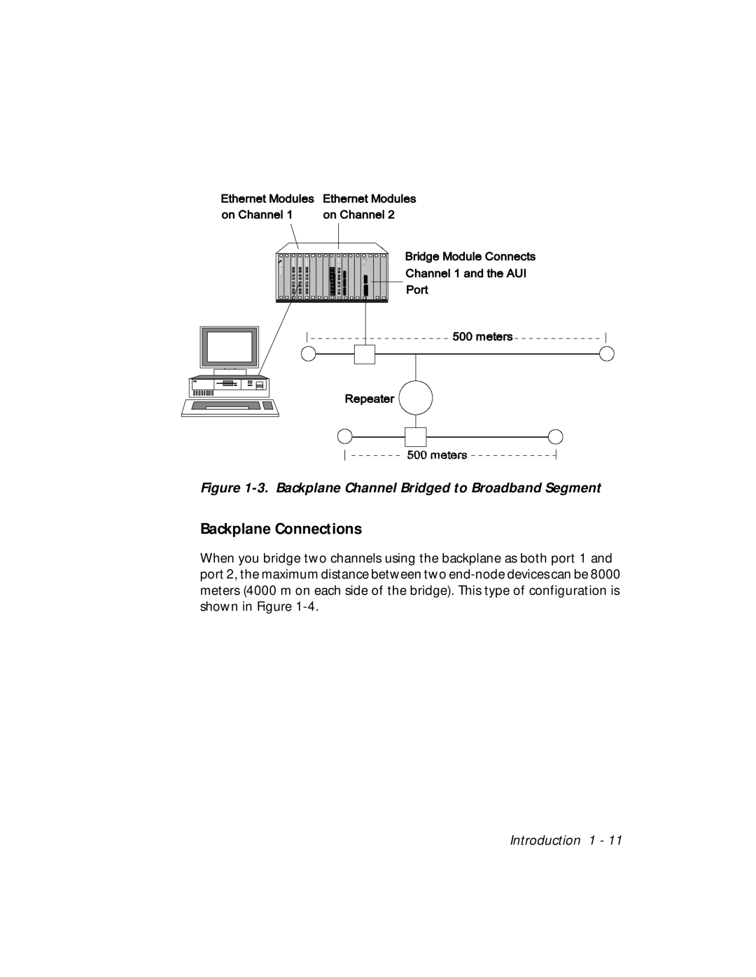 3Com 5102B-EE installation and operation guide Backplane Connections, Backplane Channel Bridged to Broadband Segment 