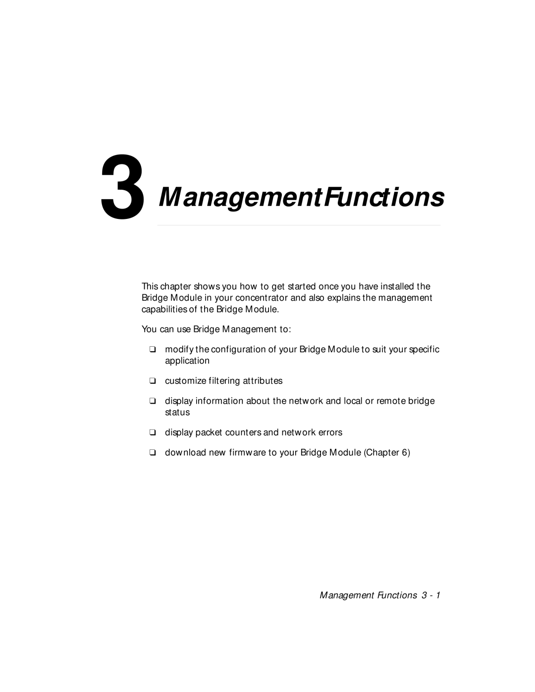 3Com 5102B-EE installation and operation guide ManagementFunctions 