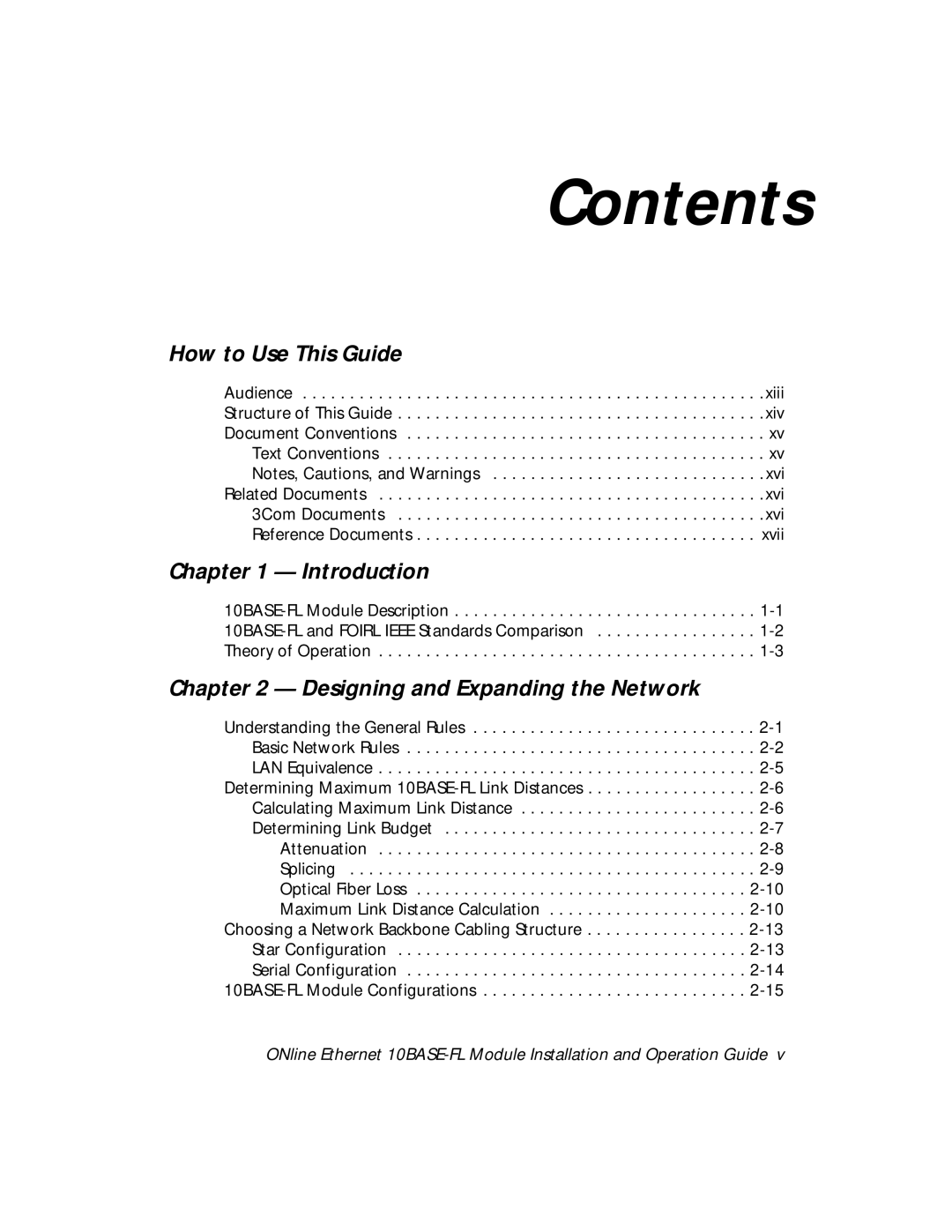 3Com 5104M-FL1 installation and operation guide Contents 