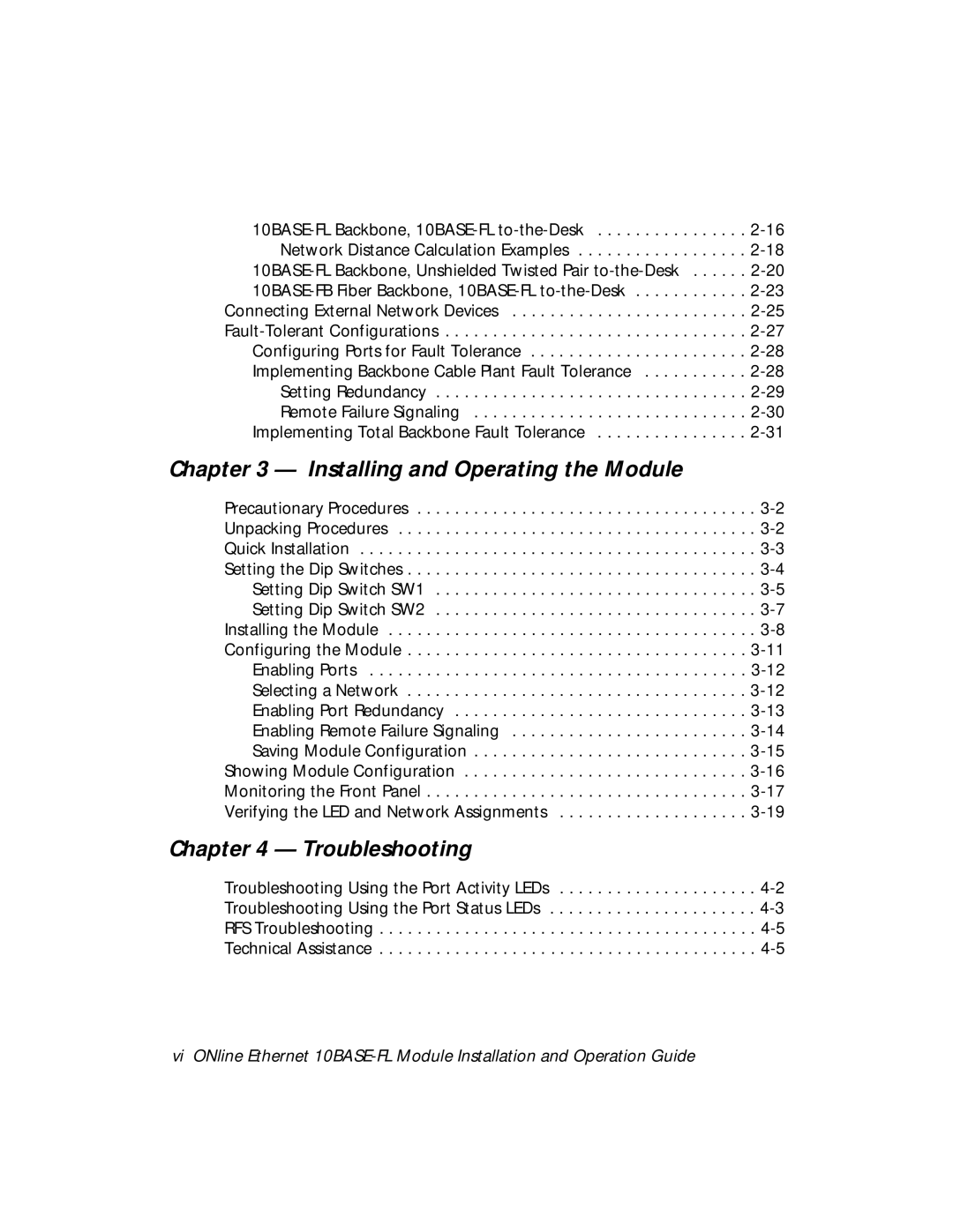 3Com 5104M-FL1 installation and operation guide Installing and Operating the Module 