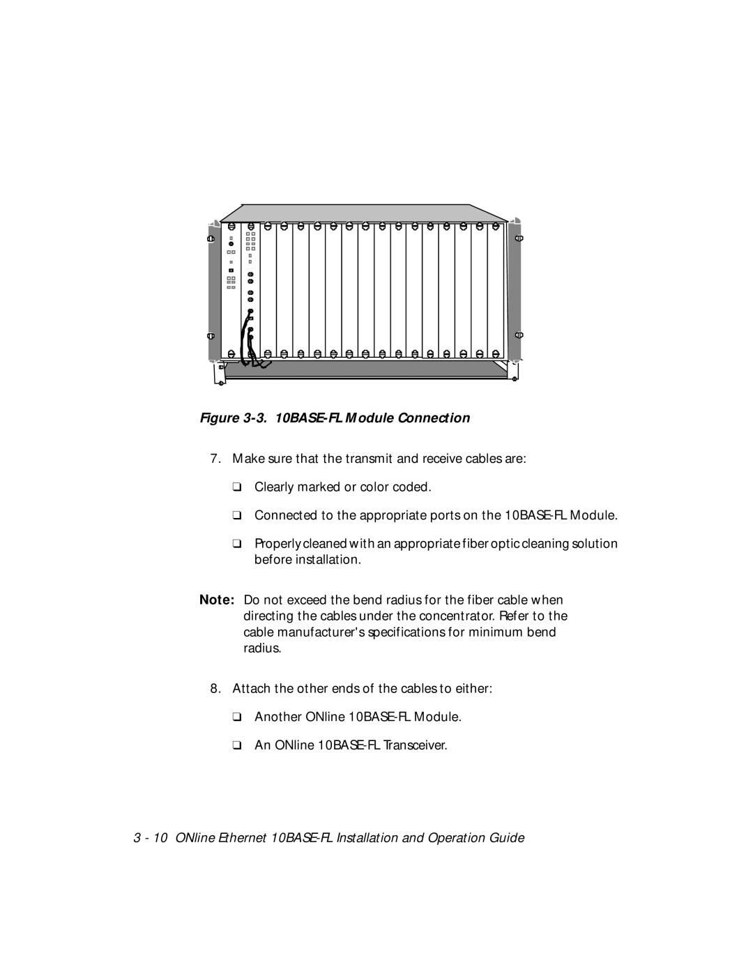 3Com 5104M-FL1 installation and operation guide BASE-FL Module Connection 