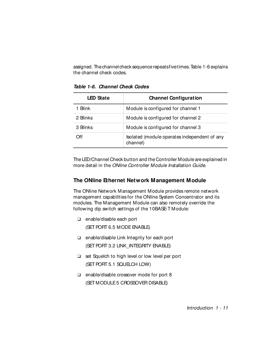 3Com 5108M-TP manual Channel Check Codes, LED State Channel Configuration 