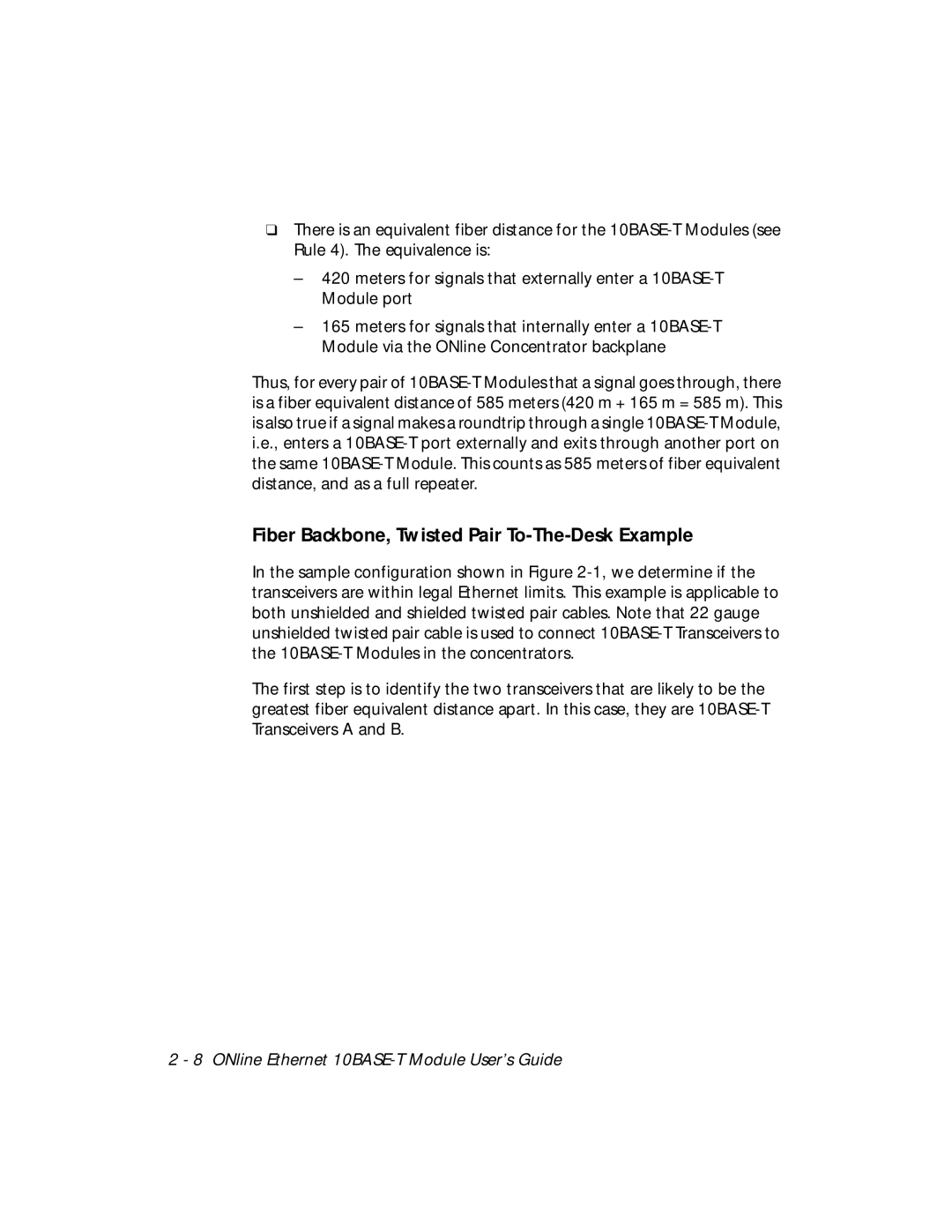 3Com 5108M-TP manual Fiber Backbone, Twisted Pair To-The-Desk Example 