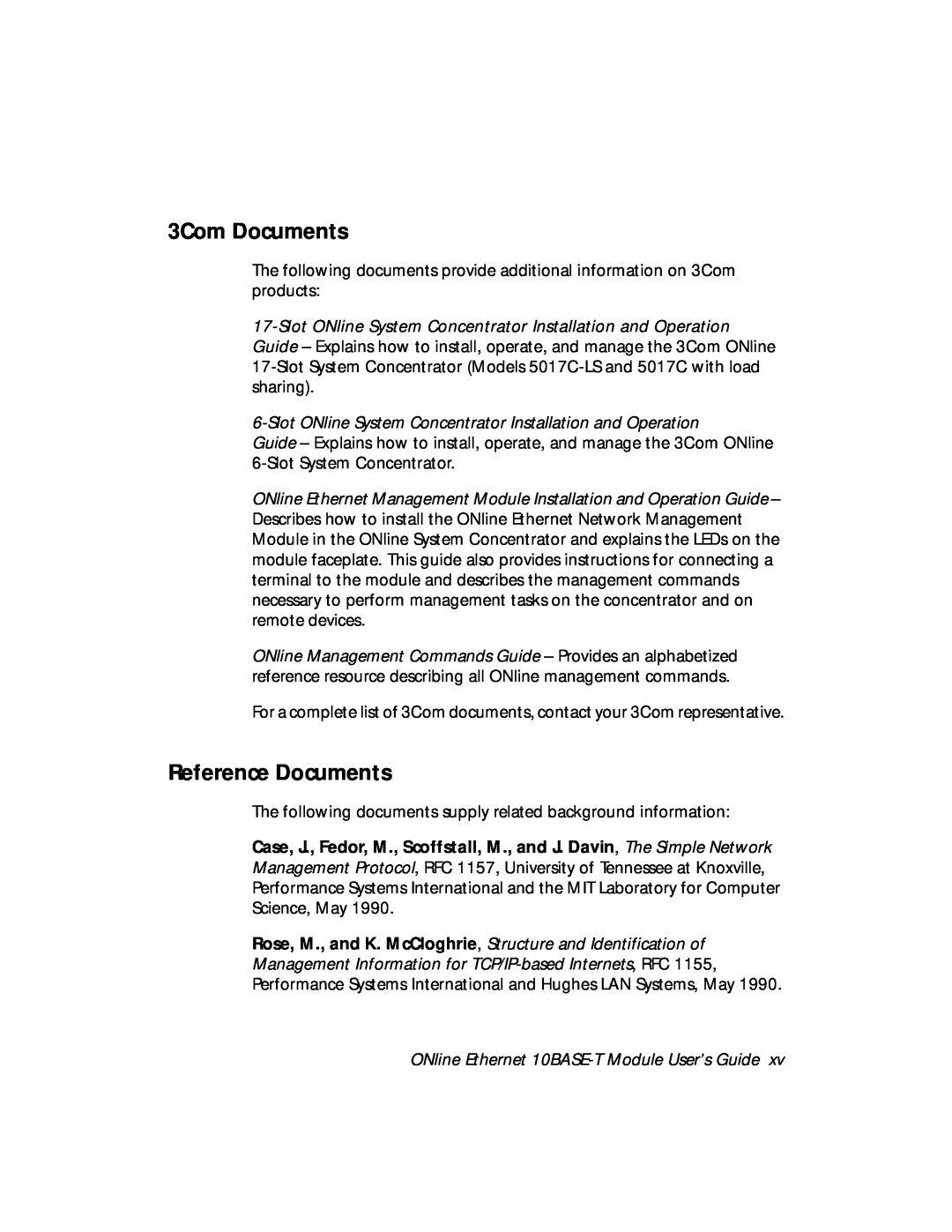 3Com 5108M-TP manual 3Com Documents, Reference Documents 