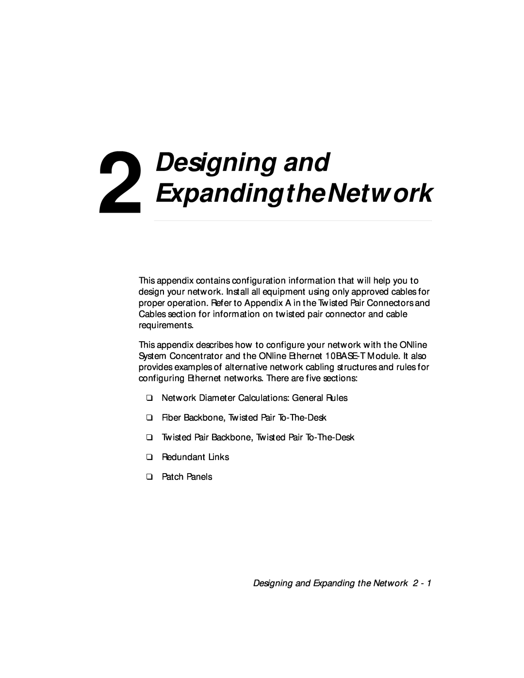 3Com 5108M-TP manual Designing and ExpandingtheNetwork, Designing and Expanding the Network 2 
