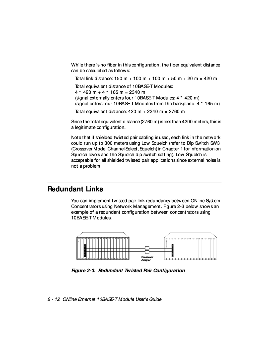 3Com 5108M-TP manual Redundant Links, 3. Redundant Twisted Pair Configuration 