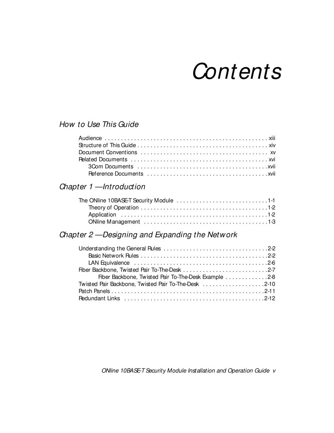 3Com 5112M-TPLS installation and operation guide Contents 