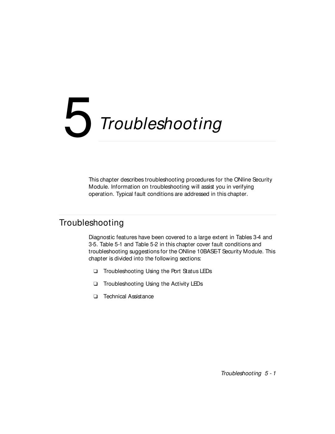 3Com 5112M-TPLS installation and operation guide Troubleshooting 