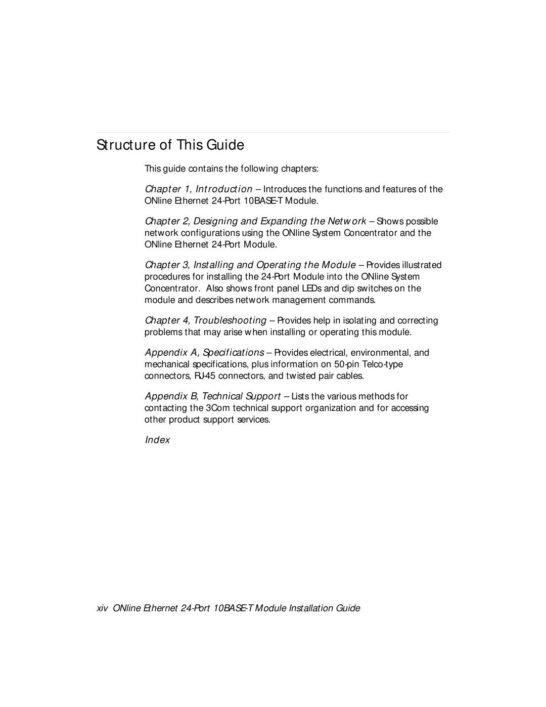 3Com 5124M-TPCL manual Structure of This Guide 