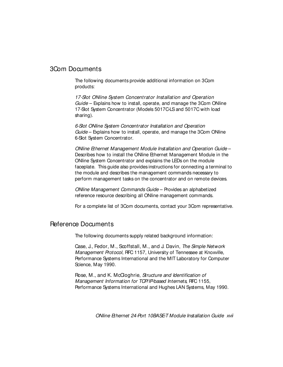 3Com 5124M-TPCL manual 3Com Documents, Reference Documents 