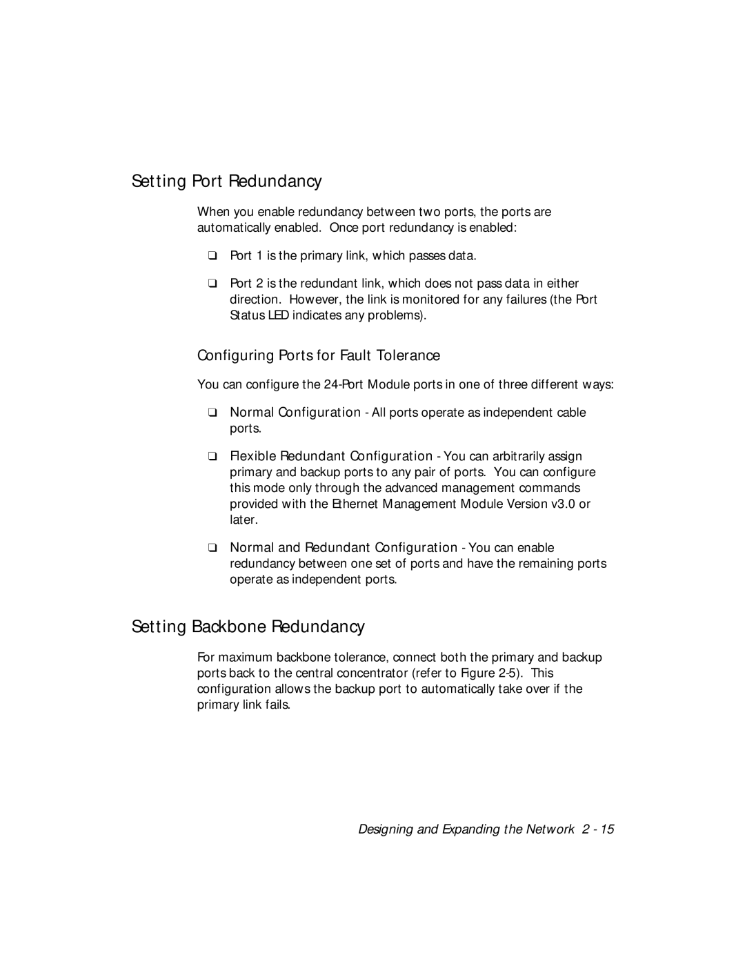 3Com 5124M-TPCL manual Setting Port Redundancy, Setting Backbone Redundancy 