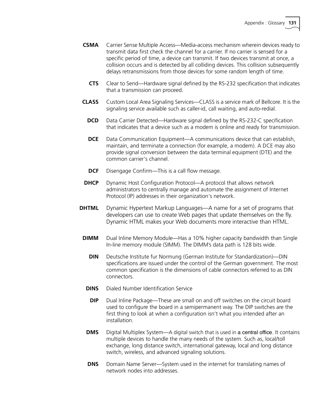 3Com 5210 manual Appendix Glossary 