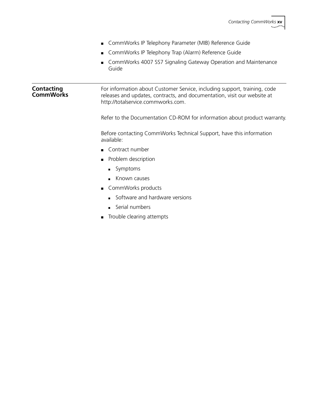 3Com 5210 manual Contacting CommWorks 