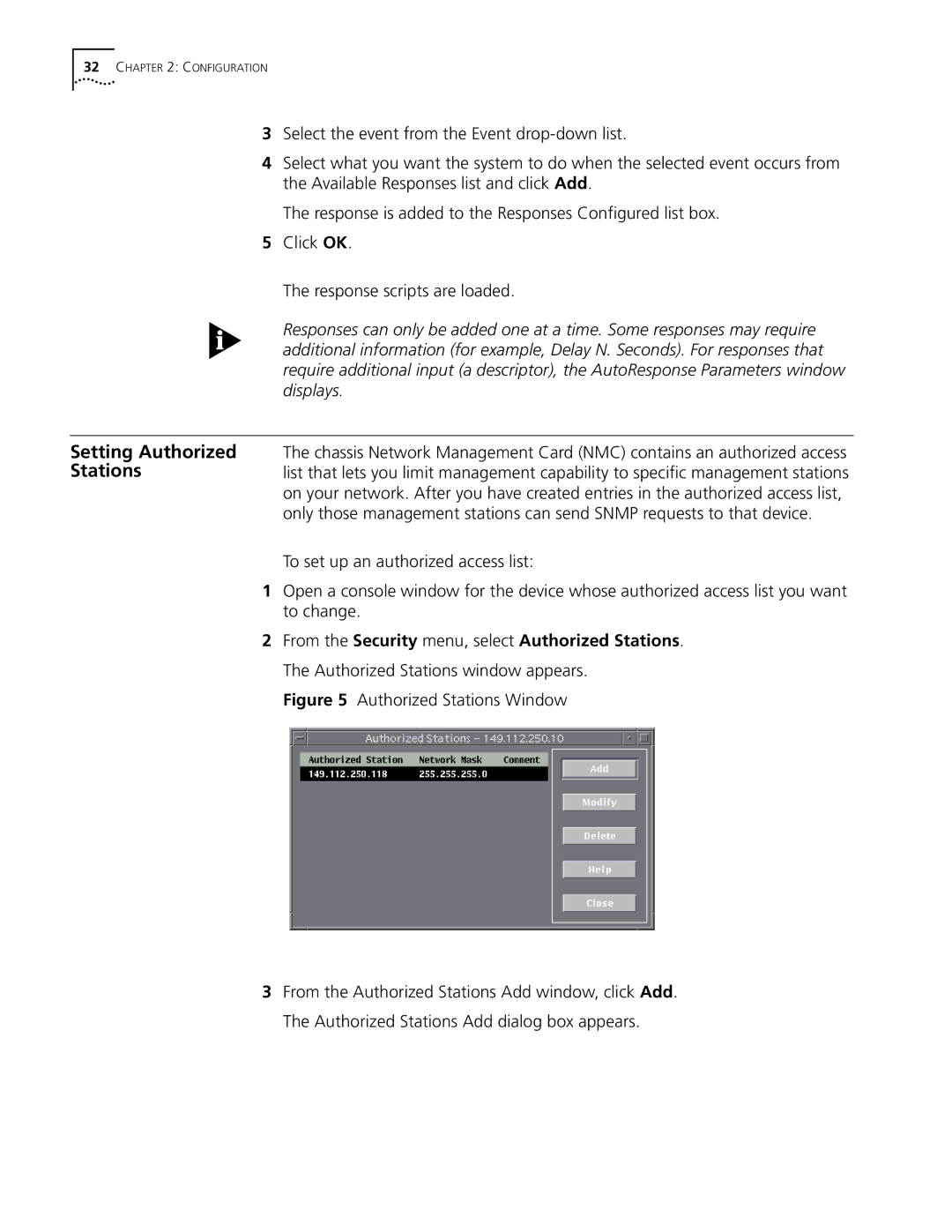 3Com 5210 manual Setting Authorized Stations 