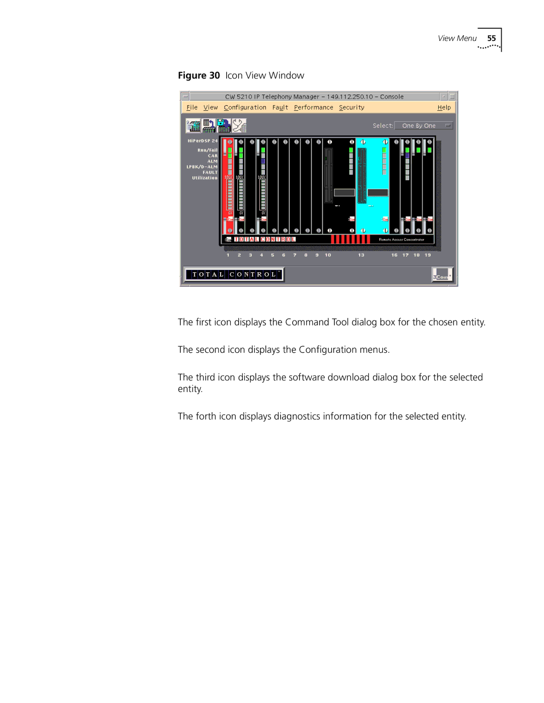 3Com 5210 manual View Menu 