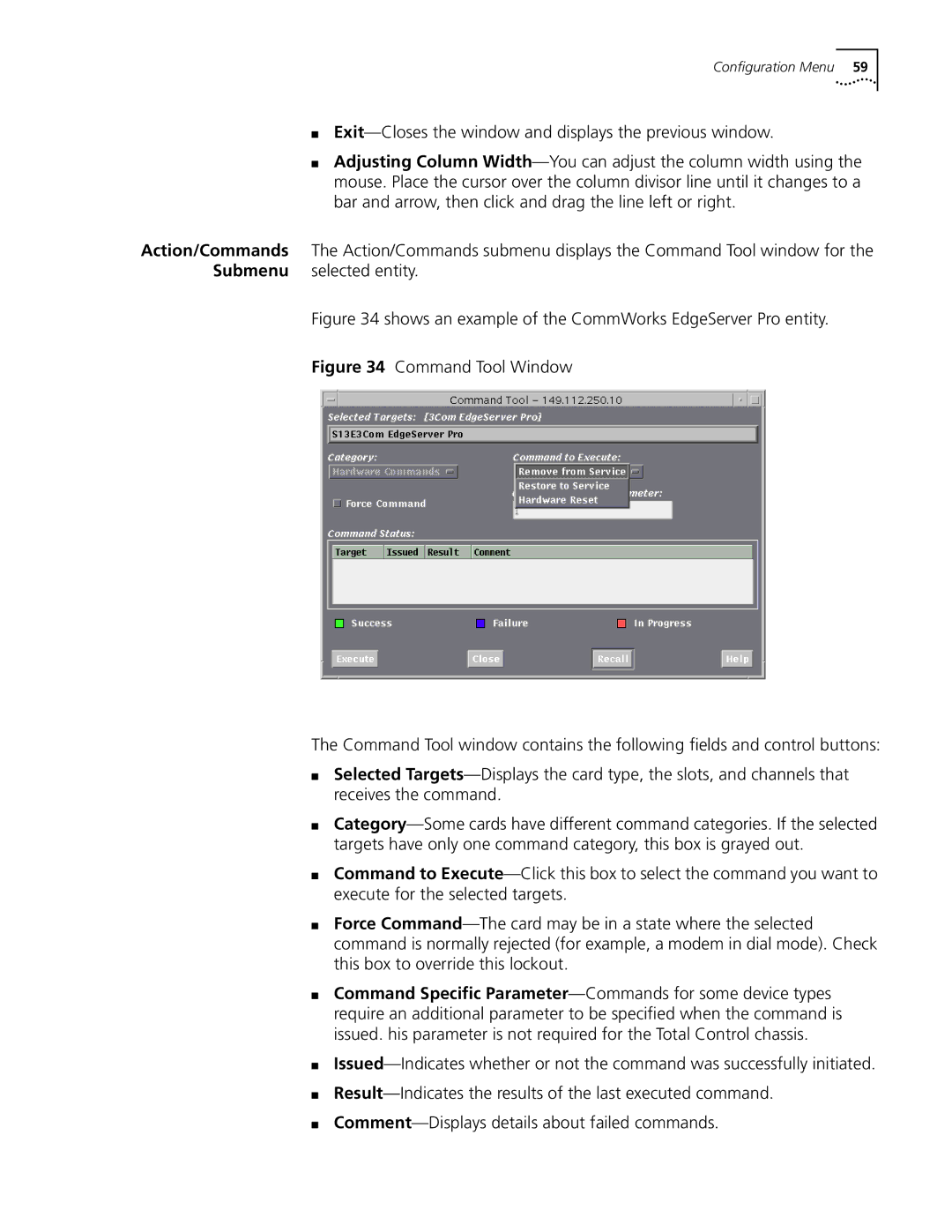 3Com 5210 manual Shows an example of the CommWorks EdgeServer Pro entity 