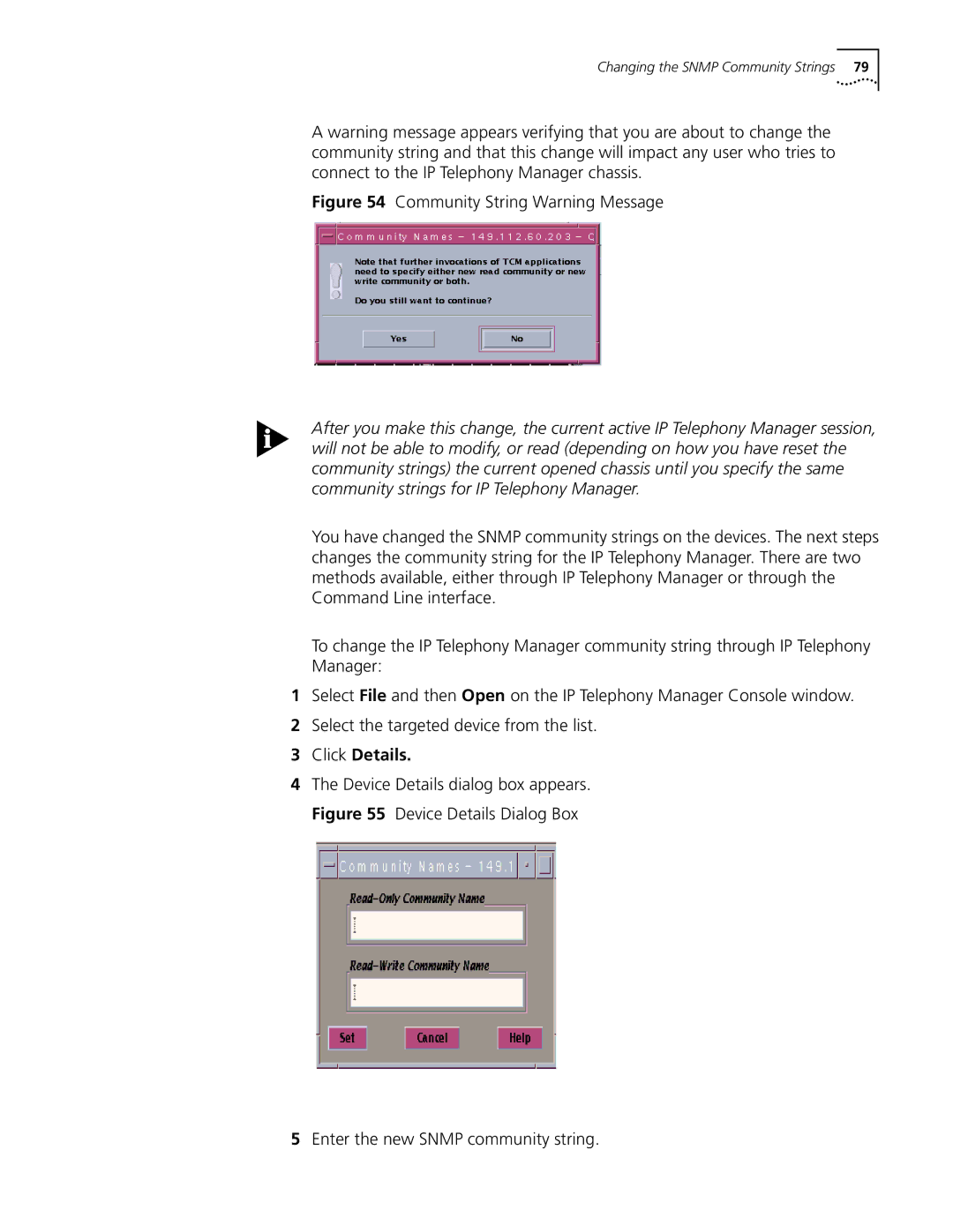 3Com 5210 manual Click Details, Enter the new Snmp community string 